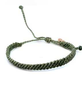 Pura Vida Olive Green Braided Macrame Bracelet